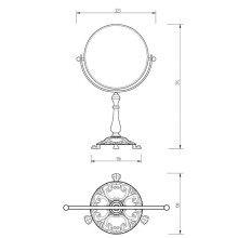Косметическое зеркало Migliore Elisabetta 17066 с увеличением Золото