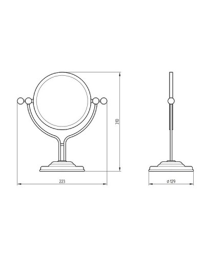 Косметическое зеркало Migliore Mirella 17362 Медь