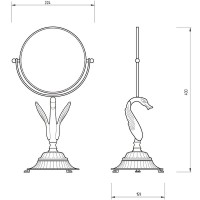 Косметическое зеркало Migliore Luxor 26129 Золото