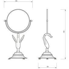 Косметическое зеркало Migliore Luxor 26129 Золото