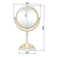Косметическое зеркало Boheme Imperiale 504 с увеличением Золото