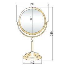 Косметическое зеркало Boheme Imperiale 504 с увеличением Золото