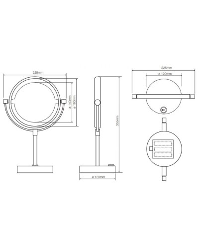 Косметическое зеркало x 3 Bemeta 112101622