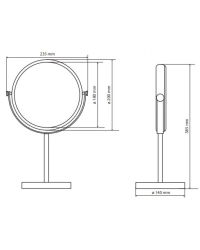 Косметическое зеркало x 3 Bemeta 112201252