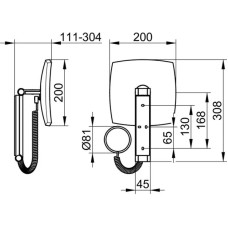 Косметическое зеркало x 5 KEUCO 17613019005