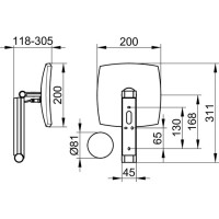 Косметическое зеркало x 5 KEUCO 17613019006