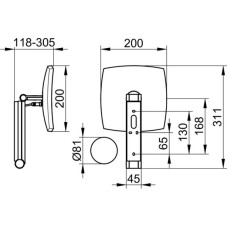 Косметическое зеркало x 5 KEUCO 17613019006