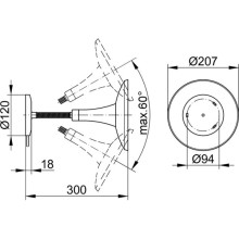 Косметическое зеркало x 5 KEUCO 17676019001