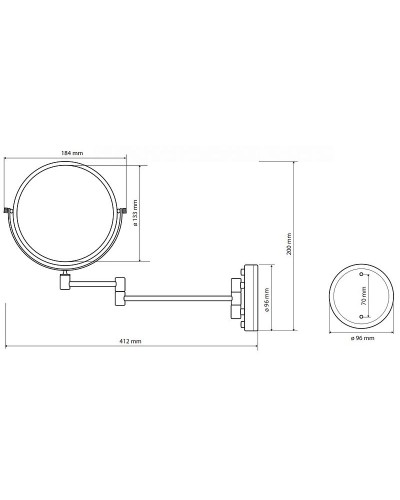 Косметическое зеркало Bemeta Cosmetic mirrors 106101697 Бронза
