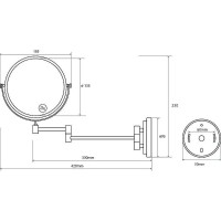 Косметическое зеркало Bemeta 106301705 с увеличением Нержавеющая сталь