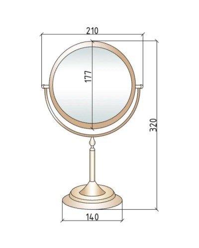 Косметическое зеркало x 3 Boheme 502
