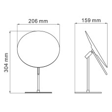 Косметическое зеркало WasserKRAFT K-1002 с увеличением Хром