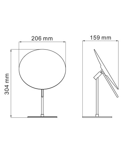 Косметическое зеркало WasserKRAFT K-1002 с увеличением Хром