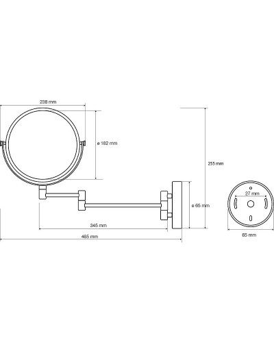 Косметическое зеркало Bemeta 112201518 с увеличением Хром