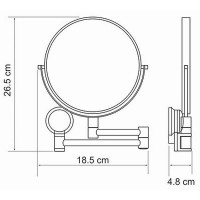 Косметическое зеркало WasserKRAFT K-1000 с увеличением Хром