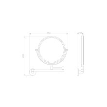 Зеркало для ванной WONZON & WOGHAND, Хром (WW-8158)
