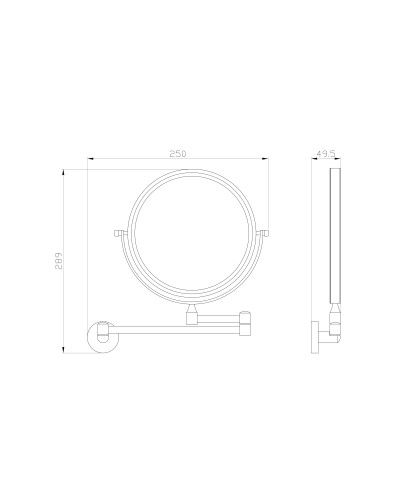 Зеркало для ванной WONZON & WOGHAND, Хром (WW-8158)