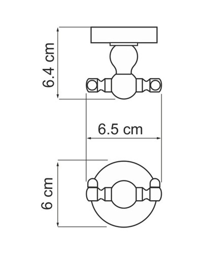 Двойной крючок WasserKRAFT Diemel K-2223D Хром