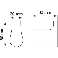 Крючок WasserKRAFT Glan K-5123 Черный глянцевый