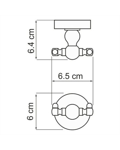 Двойной крючок WasserKRAFT Regen K-6923D Хром