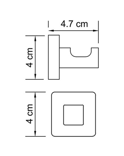 Крючок WasserKRAFT Dill K-3923 Хром
