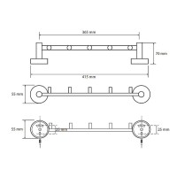 Вешалка для полотенец Bemeta Omega 104105112 Хром