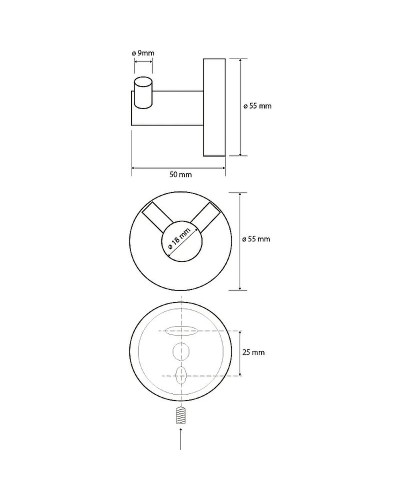 Двойной крючок Bemeta Neo 104106035 Нержавеющая сталь