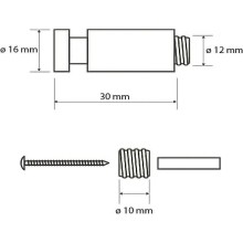 Крючок Bemeta Neo 104506095 Нержавеющая сталь
