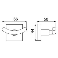 Двойной крючок Timo Selene 12012/03 Черный