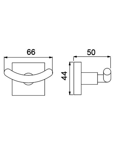 Двойной крючок Timo Selene 12012/03 Черный