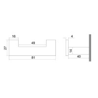 Двойной крючок Excellent Riko DOEX.1602CR Хром