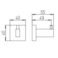 Крючок Paini Dax-R 84CR011 Хром