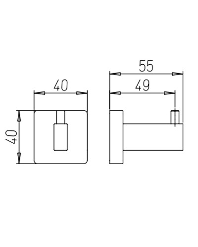 Крючок Paini Dax-R 84CR011 Хром