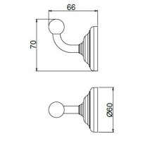 Крючок Paini Duomo 88CR011 Хром