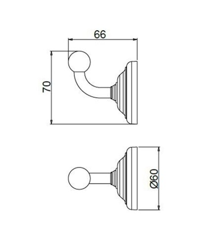 Крючок Paini Duomo 88CR011 Хром