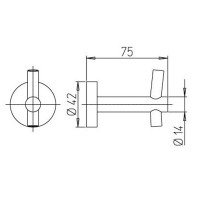 Двойной крючок Paini Pixel 81CR011 Хром