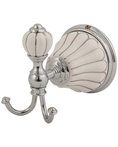 Двойной крючок Migliore Olivia 17554 Хром Белый