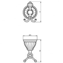 Двойной крючок Migliore Olivia 17430 Бронза Белый