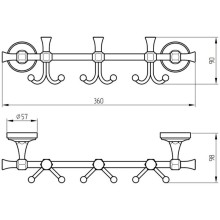 Вешалка для полотенец Migliore Fortuna 27715 Хром