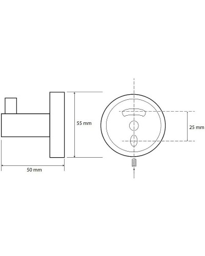 Крючок Bemeta Graphit 156106022 Антрацит матовый