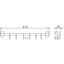 Вешалка для полотенец Haiba HB209-6 Хром