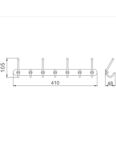 Вешалка для полотенец Haiba HB201-7 Хром