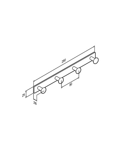 Вешалка для полотенец Damixa Jupiter DA7735900 Черный Хром