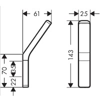 Крючок Axor Universal Accessories 42801340 Черный матовый