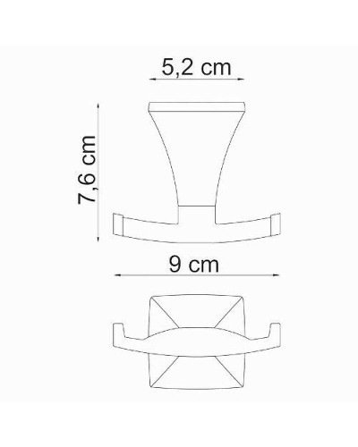 Двойной крючок WasserKRAFT Wern K-2523D Хром