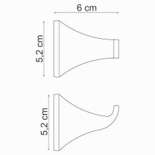 Крючок WasserKRAFT Wern K-2523 Хром