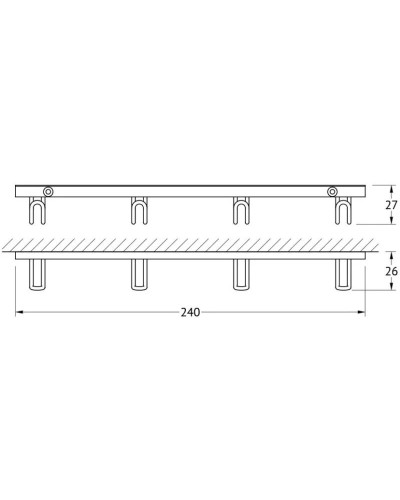 Планка с крючками FBS Ryna RYN 032
