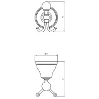 Двойной крючок Migliore Provance 17663 Хром