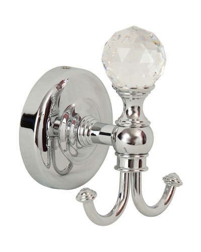 Двойной крючок Migliore Amerida 16582 Хром с кристаллом Swarovski