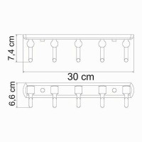 Вешалка для полотенец WasserKRAFT Oder K-3075 Хром